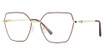 Global Optique Eyeglasses LP054 BURGUNDY/GOLD