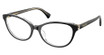Ralph Eyeglasses RA7186U BLACK ON TRANSPARENT/6297