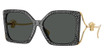 Versace Eyeglasses VE4502U BLACK STRASS CRYSTAL/550787