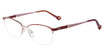 Yalea Eyeglasses VYA164 RED GOLD/BORDEAUX