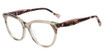 Yalea Eyeglasses VYA205 SHINY TRANSPARENT LIGHT BROWN