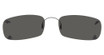 Hilco Eyeglasses Sun Clips, Low Rectangle Black