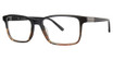 Vivid Eyeglasses BIG AND TALL 17 matt black demi amber