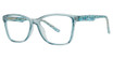 Modern Plastics II Eyeglasses Symbolic teal crystal