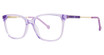 Genevieve Paris Design Eyeglasses PORTFOLIO lilac crystal