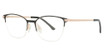 Easyclip Eyeglasses EC605 Satin Black & Pink Gold/ Black & Pink Gold/90