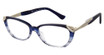 Diva Eyeglasses DI5563 BLUE FADE-SILVER/028