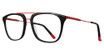 ECKO Unltd Eyeglasses ECKO711 Black/Red/BLACK/RED