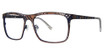 Jhane Barnes Eyeglasses Skew Lines Brown/Blue/BR