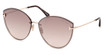 Tom Ford FT1106 shiny rose gold / brown mirror/28G