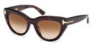 Tom Ford Eyeglasses FT1252 dark havana / gradient brown/52F
