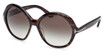 Tom Ford Eyeglasses FT1282 dark havana / gradient smoke/52B