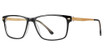 Vivid Eyeglasses BIG AND TALL 22 black crystal