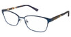 Nicole Miller Eyeglasses Evergreen Matte Navy/C03