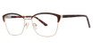 Genevieve Boutique Eyeglasses LOVING taupe/burgundy/gold