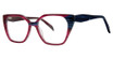 Modern Art Eyeglasses A633 Fuchsia/Sapphire Blue