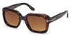Tom Ford Eyeglasses FT1283 dark havana / gradient brown/52F