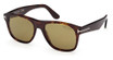Tom Ford Eyeglasses FT1284 dark havana / green polarized/52R