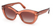 Tom Ford Eyeglasses FT1285 shiny orange / gradient brown/42F