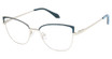 Nicole Miller Eyeglasses BIOT SILVER TEAL/C03