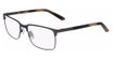 Dragon Eyeglasses DR2015 N MATTE GUNMETAL/AMBER WOOD/074