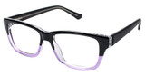 New Globe Eyeglasses L4054 Black/Purple/BLACK/PURPLE