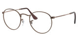 Ray-Ban Rx Eyeglasses RX3447V ROUND METAL ANTIQUE COPPER/3120