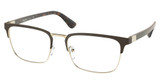 Prada Eyeglasses PR 54TV HERITAGE MATTE BURNISHED/PALE GOL/01U1O1