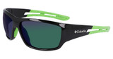 Columbia Eyeglasses C525SP UTILIZER SHINY BLACK & GREEN/GREEN MIRR/007
