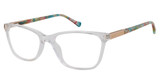 BETSEY JOHNSON Eyeglasses CRYSTAL CLEAR CRYSTAL/CRY