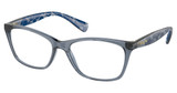 Ralph Eyeglasses RA7071 SHINY TRASPARENT BLU/6136