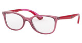 Ray-Ban Youth Eyeglasses RY1586 TRANSPARENT RED/3777