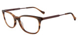 Lucky Brand Eyeglasses D221 Brown Horn