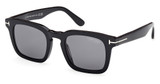 Tom Ford Eyeglasses FT0751 shiny black / smoke polarized/01D