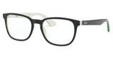 Ray-Ban Youth Eyeglasses RY1592 BLACK ON WHITE/GREEN/3820