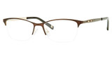 Liz Claiborne Eyeglasses L 654 MTBRW GLD/0UFM