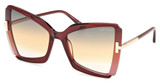 Tom Ford Eyeglasses FT0766 shiny bordeaux / gradient bordeaux/69T
