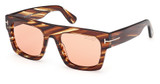 Tom Ford Eyeglasses FT0711 blonde havana / brown/53E