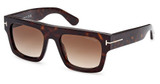 Tom Ford Eyeglasses FT0711 dark havana / gradient brown/52F