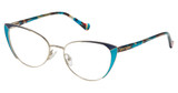 BETSEY JOHNSON Eyeglasses SET THE STAGE SILVER/SLV