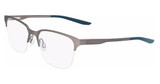 Nike Eyeglasses NIKE 8049 (074) BRUSHED GUNMETAL/THUNDER BLUE/074