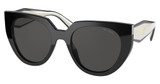 Prada Eyeglasses PR 14WS BLACK/TALC/09Q5S0