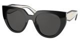 Prada Eyeglasses PR 14WSF BLACK/TALC/09Q5S0