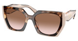 Prada Eyeglasses PR 15WSF TORTOISE CARAMEL/POWDER/01R0A6