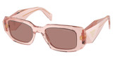 Prada Eyeglasses PR 17WS TRANSPARENT PEACH/19Q10D