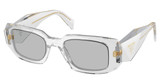 Prada Eyeglasses PR 17WS TRANSPARENT GREY/12R30B