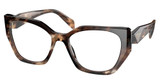 Prada Eyeglasses PR 18WV CARAMEL TORTOISE/07R1O1