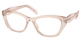 Prada Eyeglasses PR 19WV CRYSTAL GERANIUM/15J1O1