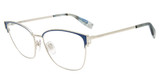 Furla Eyeglasses VFU443 Silver Blue 0F94