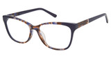 Nicole Miller Eyeglasses IBIZA BROWN / NAVY/C02